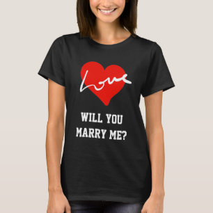 schrikkeljaar   Wil je met me trouwen Red Love Hea T-shirt