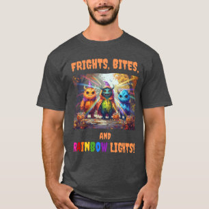 Schrikken, beten en regenbooglichten! t-shirt