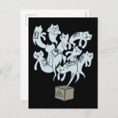 Schrödinger Cat 9 Lives Briefkaart (Voorkant / Achterkant)