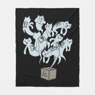 Schrödinger Cat 9 Lives Fleece Deken
