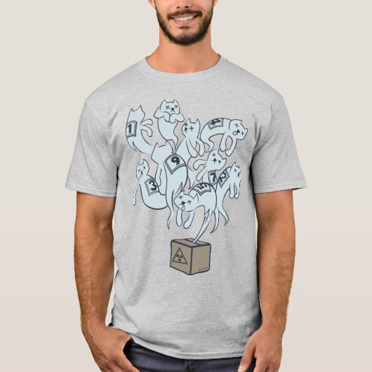 Schrödinger Cat 9 Lives T-shirt (Voorkant)