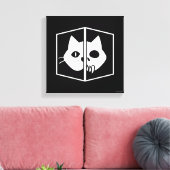 Schrödinger Cat Graphic Canvas Afdruk (Insitu (Woonkamer))