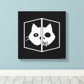 Schrödinger Cat Graphic Canvas Afdruk (Insitu (Houten vloer))