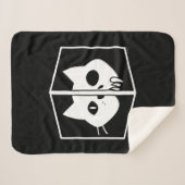 Schrödinger Cat Graphic Sherpa Deken (Voorkant (horizontaal))