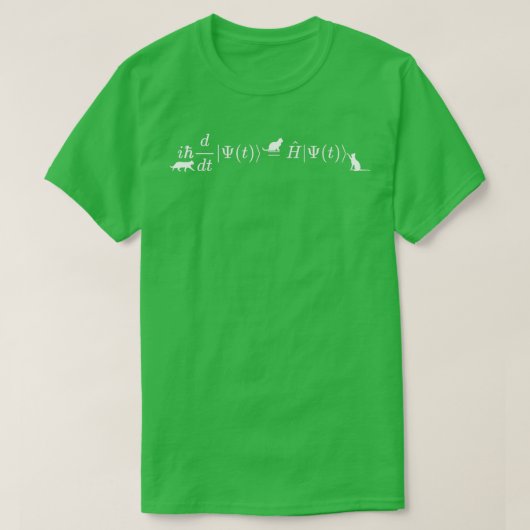 Schrodinger cats math and physics formula equation t-shirt (Design voorkant)