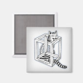 Schrodinger de kat magneet (Voorkant / Achterkant)