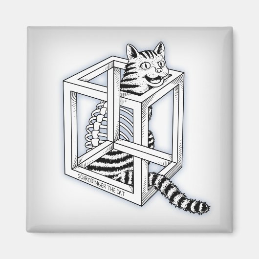 Schrodinger de kat magneet (Voorkant)