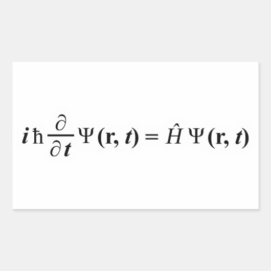 Schrödinger Gleichung Schrodingers-vergelijking Rechthoekige Sticker (Voorkant)