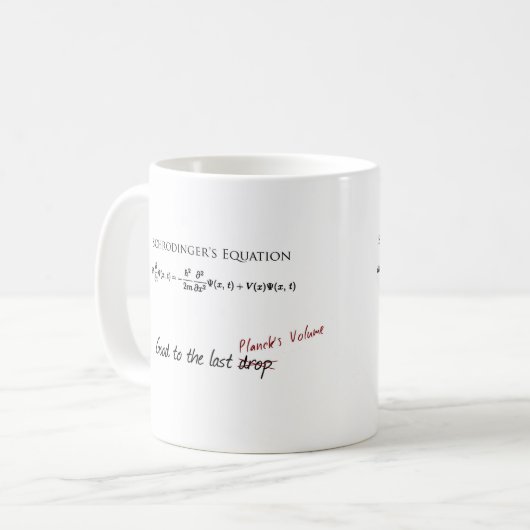 Schrodinger`s Equation coffee mug - high math fun (Devant gauche)