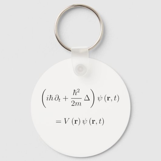 Schrodingergolfvergelijking Sleutelhanger (Voorkant)