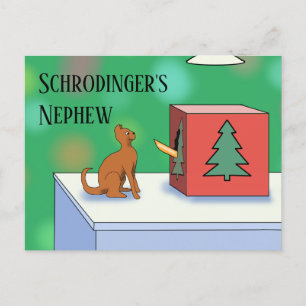 Schrodingerkat en Nephew kerstBriefkaart Briefkaart