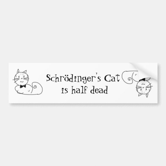 Schrödinger's kat bumpersticker (Voorkant)