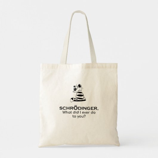 Schrodinger's Kat Cute Wetenschap Filosofie Tote Bag (Achterkant)