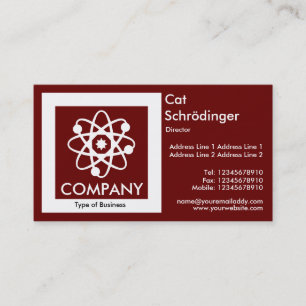 Schrödinger's kat - Dark Red Visitekaartje