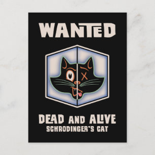 Schrodingers kat Gezocht Briefkaart