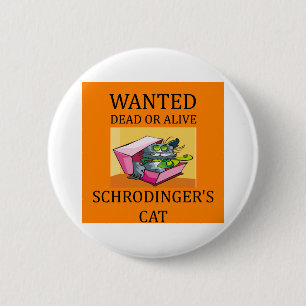 schrodinger's kat grap ronde button 5,7 cm