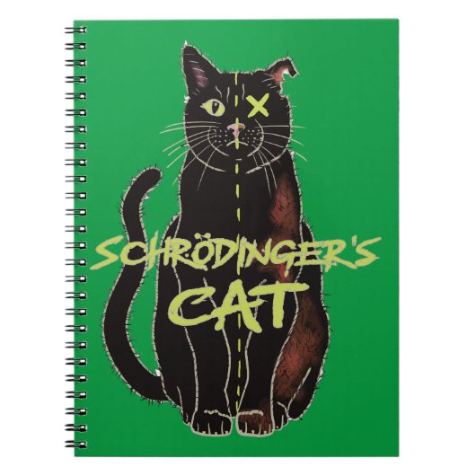 Schrodinger's kat grappige natuurkunde notitieboek (Voorkant)