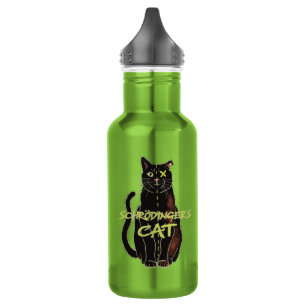 Schrodinger's kat grappige natuurkunde waterfles