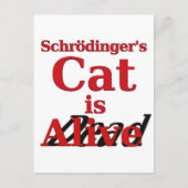 Schrodinger's kat is Alive Dead Briefkaart (Voorkant)
