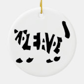 Schrödinger's kat keramisch ornament (Achterkant)