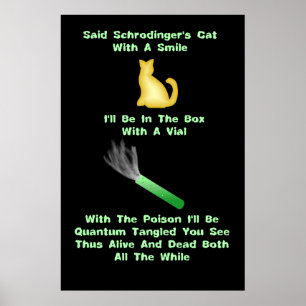 Schrodingers kat Limerick Poster