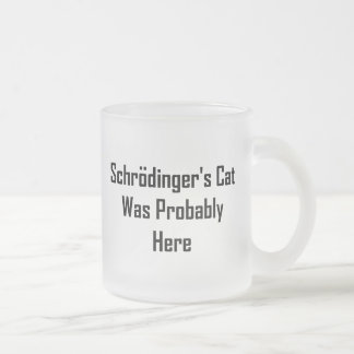Schrodingers kat was waarschijnlijk hier matglas koffiemok