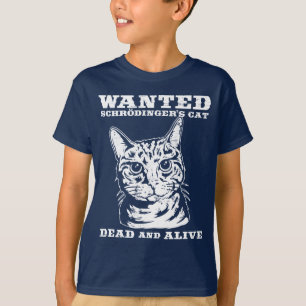 Schrodingers kat wilde dood of levend t-shirt