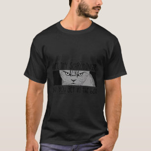 Schrödinger's kattenontwerp kwantummechanica t-shirt