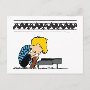 Schroeder Charlie Brown Music Briefkaart