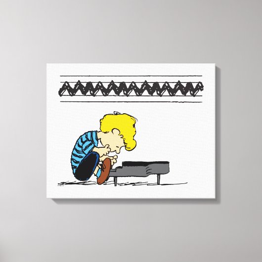 Schroeder Charlie Brown Music Canvas Afdruk (Voorkant)
