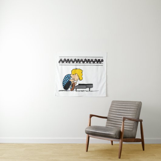 Schroeder Charlie Brown Music Wandkleed (In Situ (horizontaal))