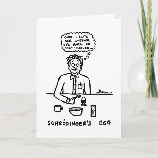 Schroedinger's Egg Blank Notecard Kaart (Voorkant)