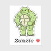 Schroef als Bodybuilder met Six pack Sticker (Vel)