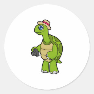 Schroef als Fotograaf met camera Ronde Sticker