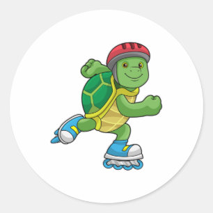 Schroef als Skater met gealigneerde schaatsen & he Ronde Sticker