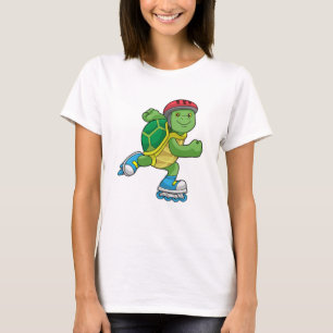Schroef als Skater met gealigneerde schaatsen & he T-shirt