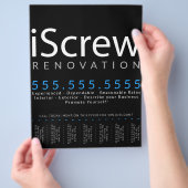 Schroef. Carpenter Contractor Builder Tearsheet Flyer (Hand)