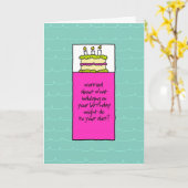 Schroef de baarmoederhalsCake Kaart (Gele Bloem)