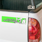 Schroef dit, ik stem groen! bumpersticker (Op Truck)