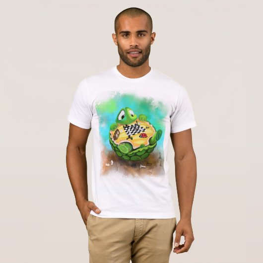 Schroef- en ladybug-speltechniek - Cartoon tekenen T-shirt (Voorkant volledig)