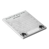 Schroef het van de lijst of krabben! blocnote (Schuin)