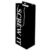Schroef het zwarte wijnfleszak wijn cadeautas (Voorkant Gekanteld)