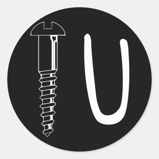 Schroef je ronde sticker (Voorkant)