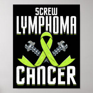 Schroef Lymfoom Kanker Limoen Awareness Ribbon Fig Poster