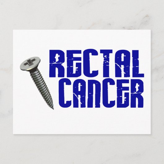 Schroef rectale kanker 2 briefkaart (Voorkant)