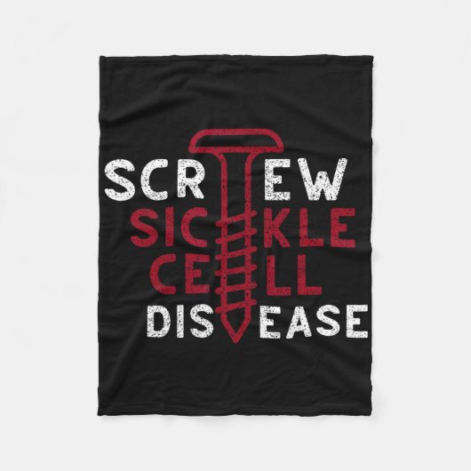 Schroef sikkelcelziekte schroef retro canc fleece deken (Voorkant)
