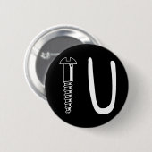 Schroef U ronde knop Button 5,7 Cm (Voorkant /achterkant)