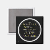 Schroef uw Bord (vaatwasmachine) (Gold Effect) Magneet (Voorkant / Achterkant)