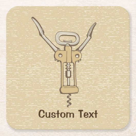 schroef vierkante kartonnen onderzetter (Voorkant)