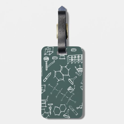 Schroefbare laboratoriumuitrusting bagagelabel (Achterkant verticaal)